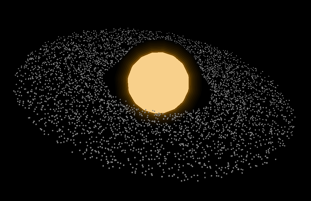 Planetary accretion disk demo